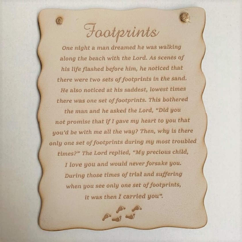 Large Footprints Wall Plaque