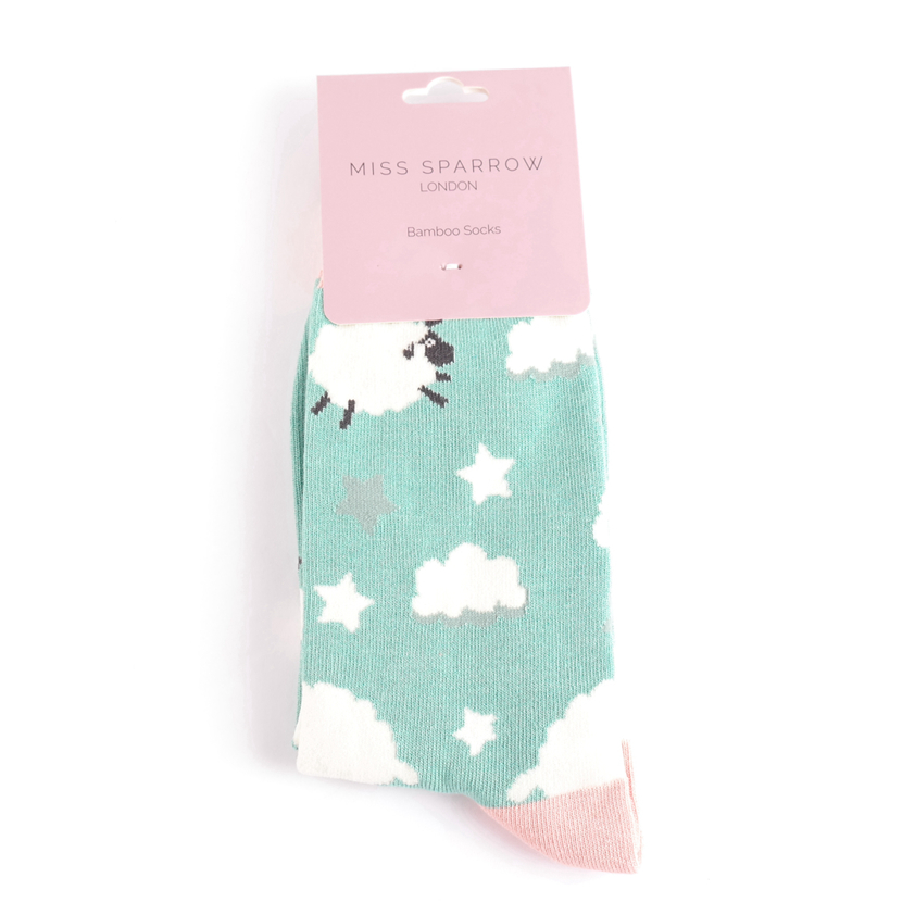 Sleepy Sheep Socks Duck Egg