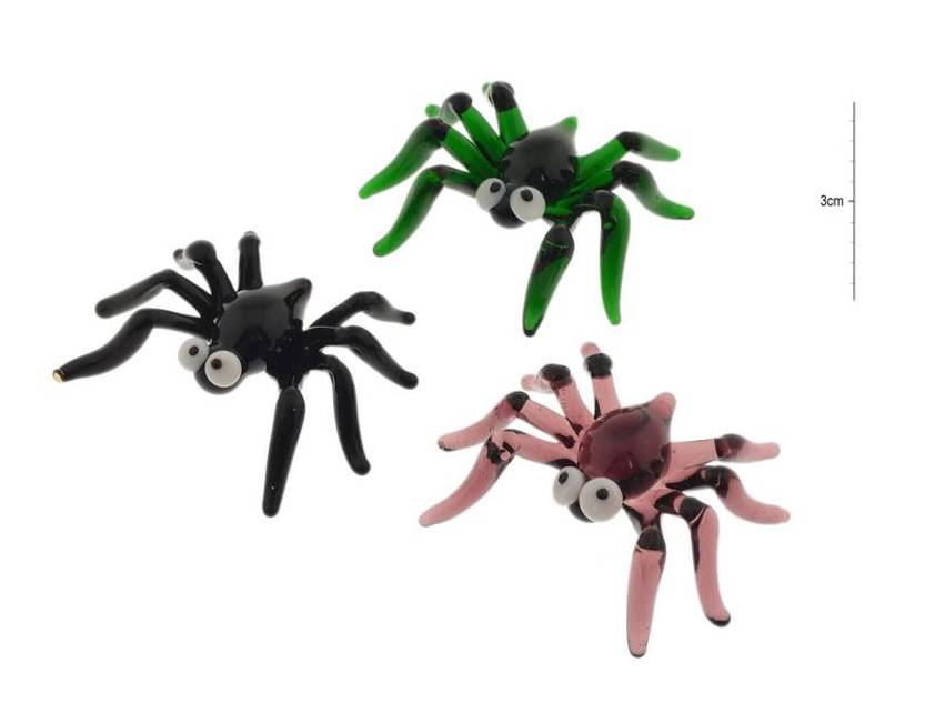 Glass Spider With Big Eyes miniature ornament