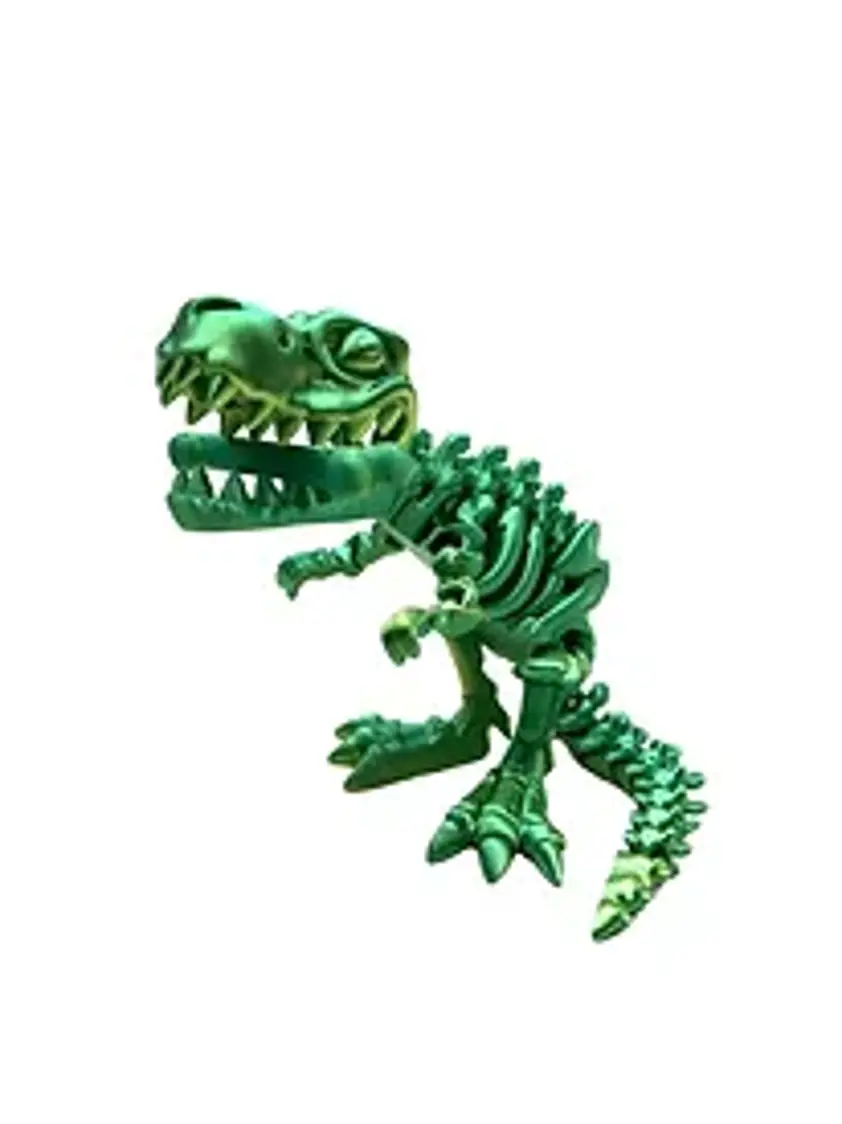 Two-Tone Green Gold 3D Printed T-Rex