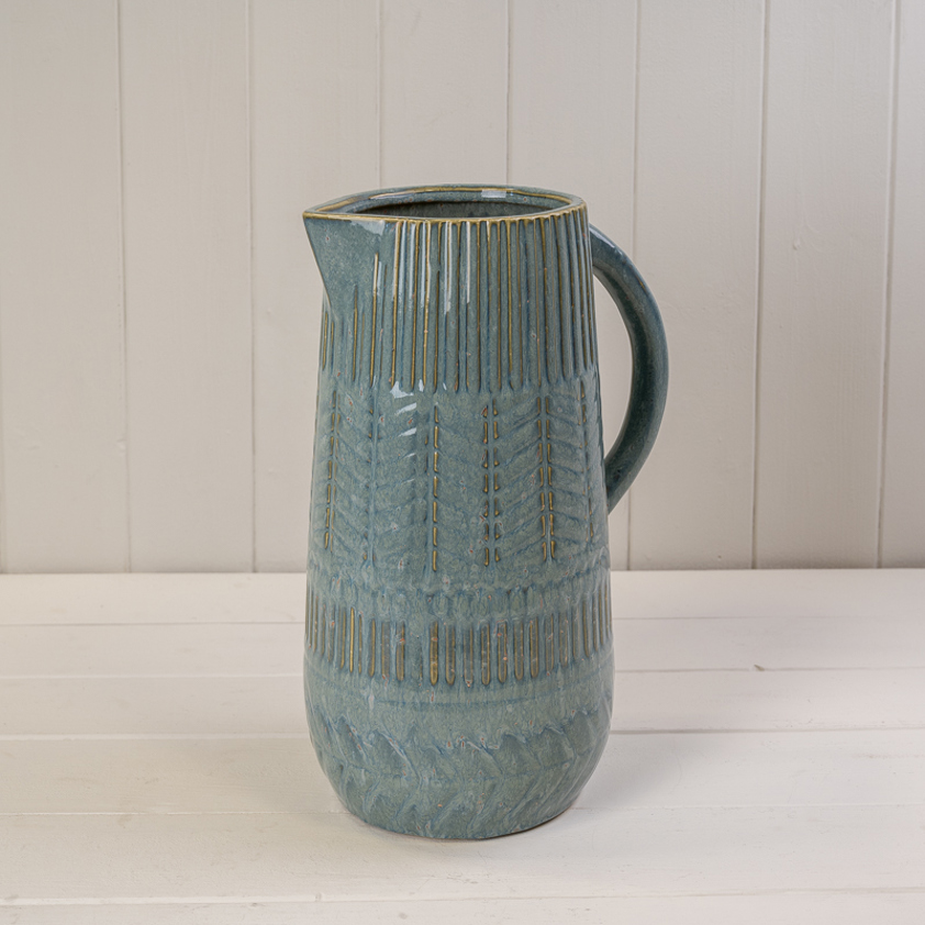 Blue Ceramic Jug (31.5cm)