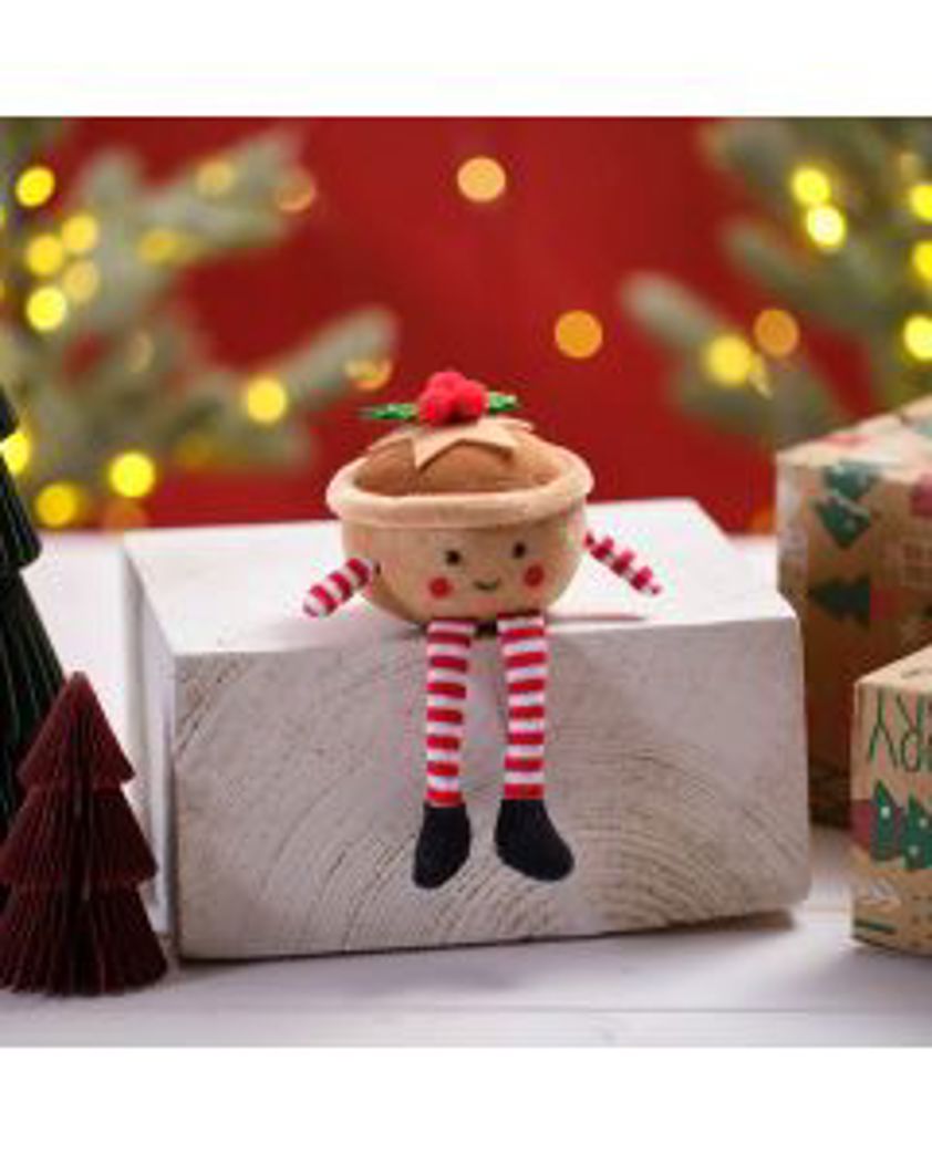 Jingle And Joy Fabric Mince Pie Shelf Sitter