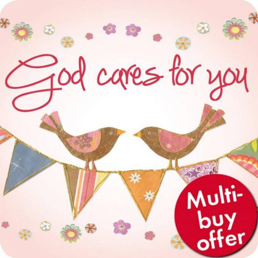 God Cares For You coaster