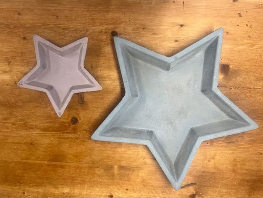 Blue Coloured Wooden Star dishes