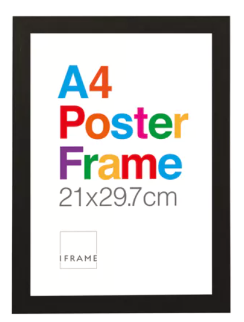 iFrame Black Wooden Frame A4
