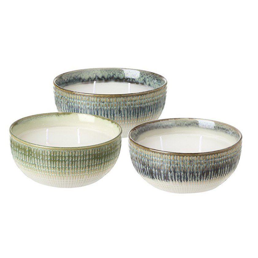 Mottled and Coloured Bowls Candles