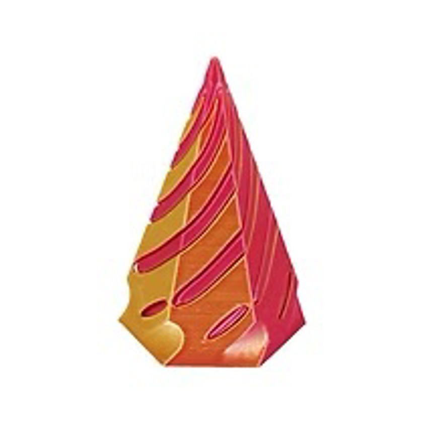 Red Gold 3D Printed Small Hex Cone