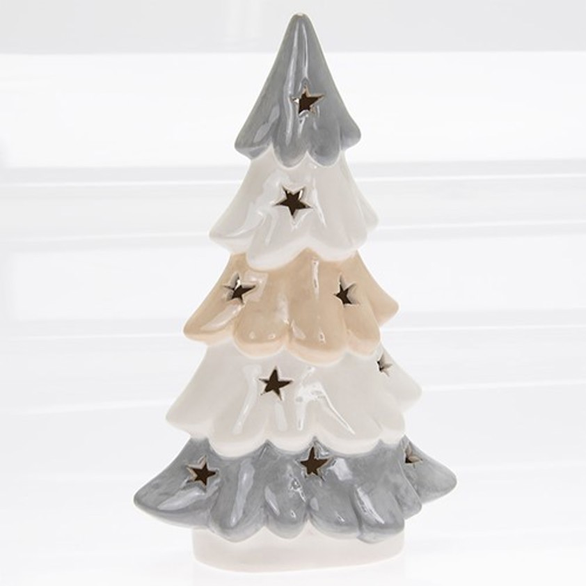 Grey White Christmas Tree Medium