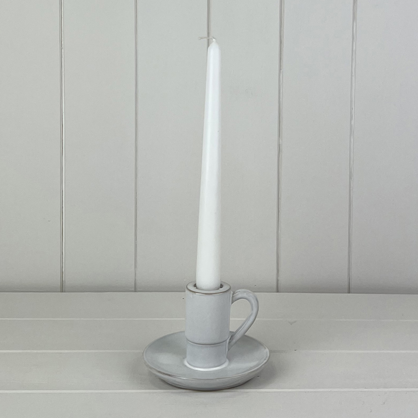 White Ceramic Canldle Holder (7.4cm)