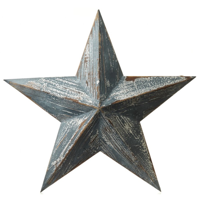 Blue Wooden Hanging Star