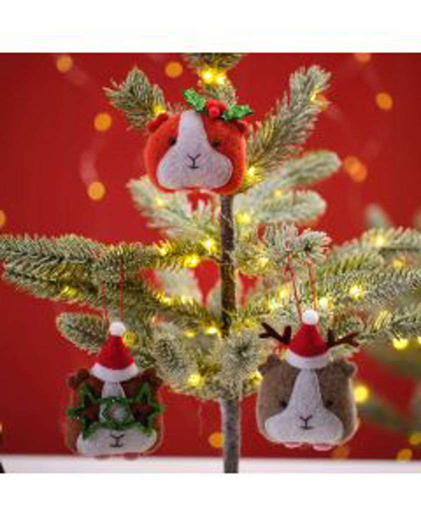 Jingle And Joy Fabric Hanging Guinea Pig