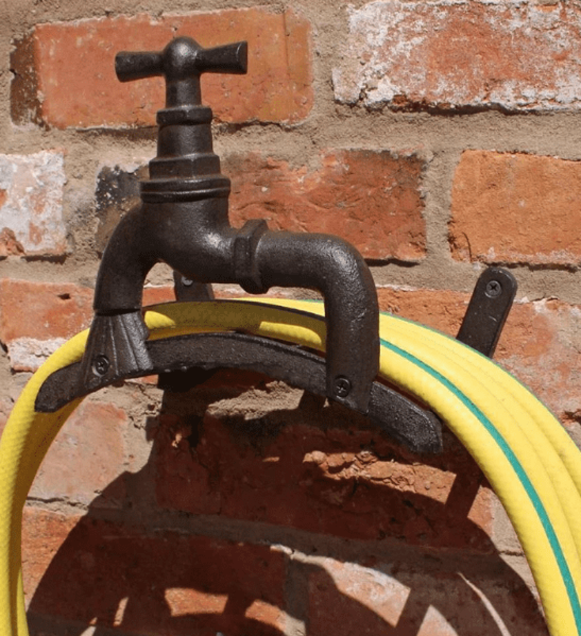Rustic Cast Iron Wall Mounted Hosepipe Holder