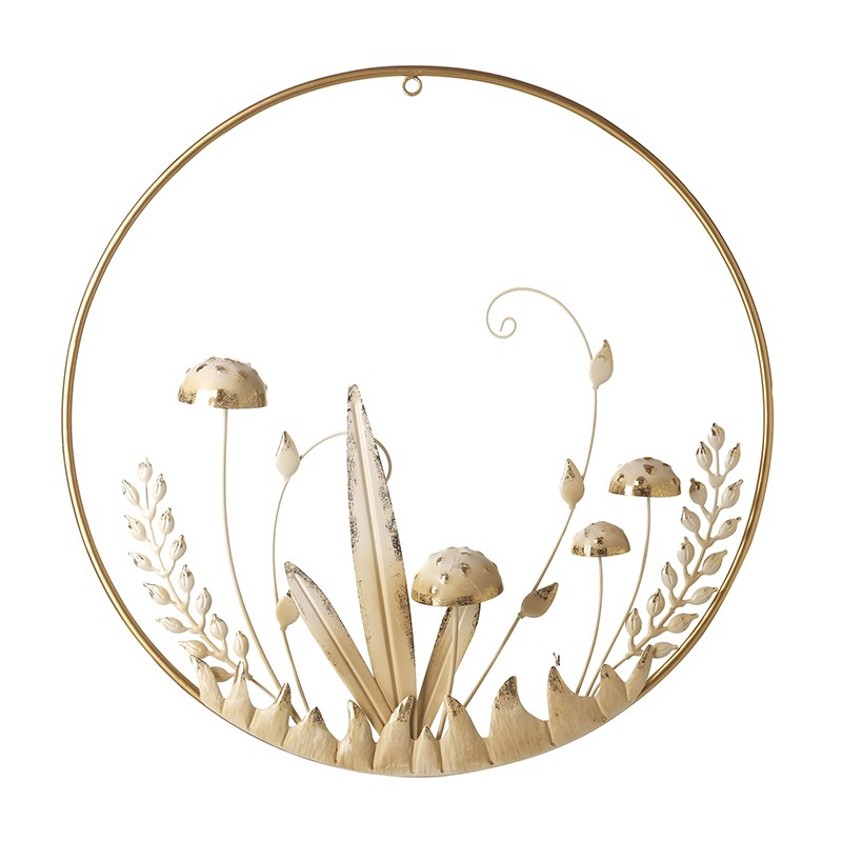 Round Cream Metal Cut Out Hanger