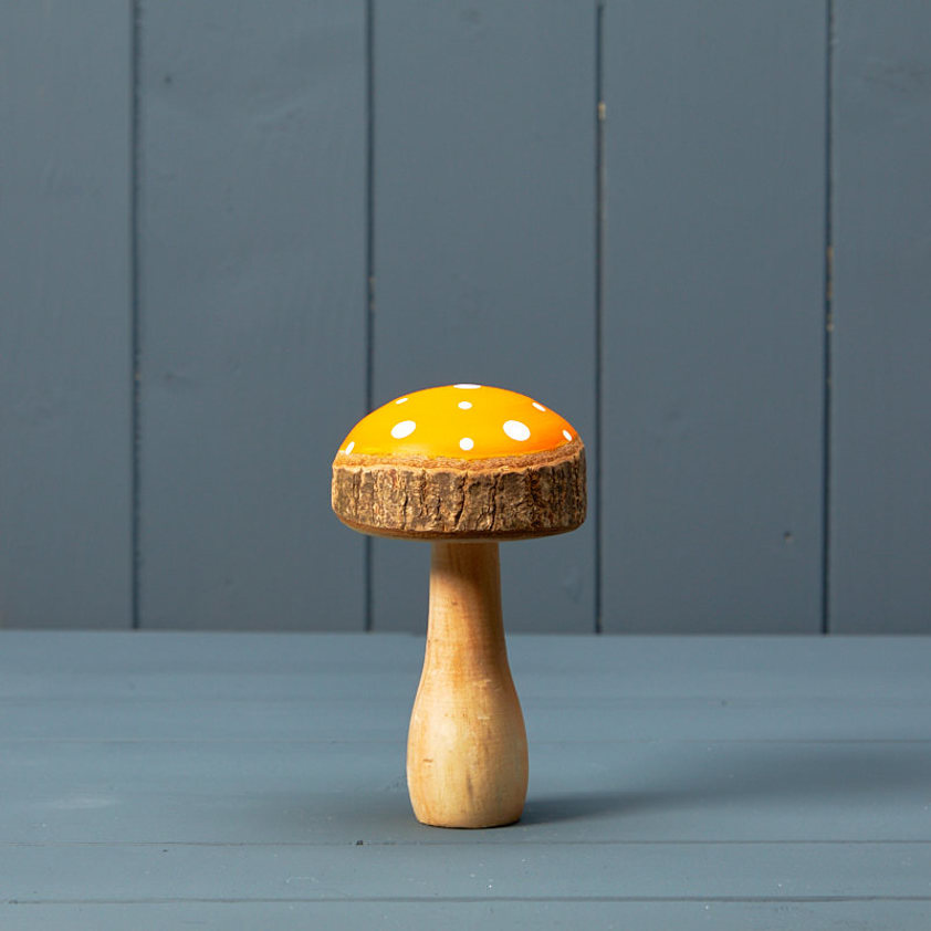 orange wooden mushroom 8.3x13.4