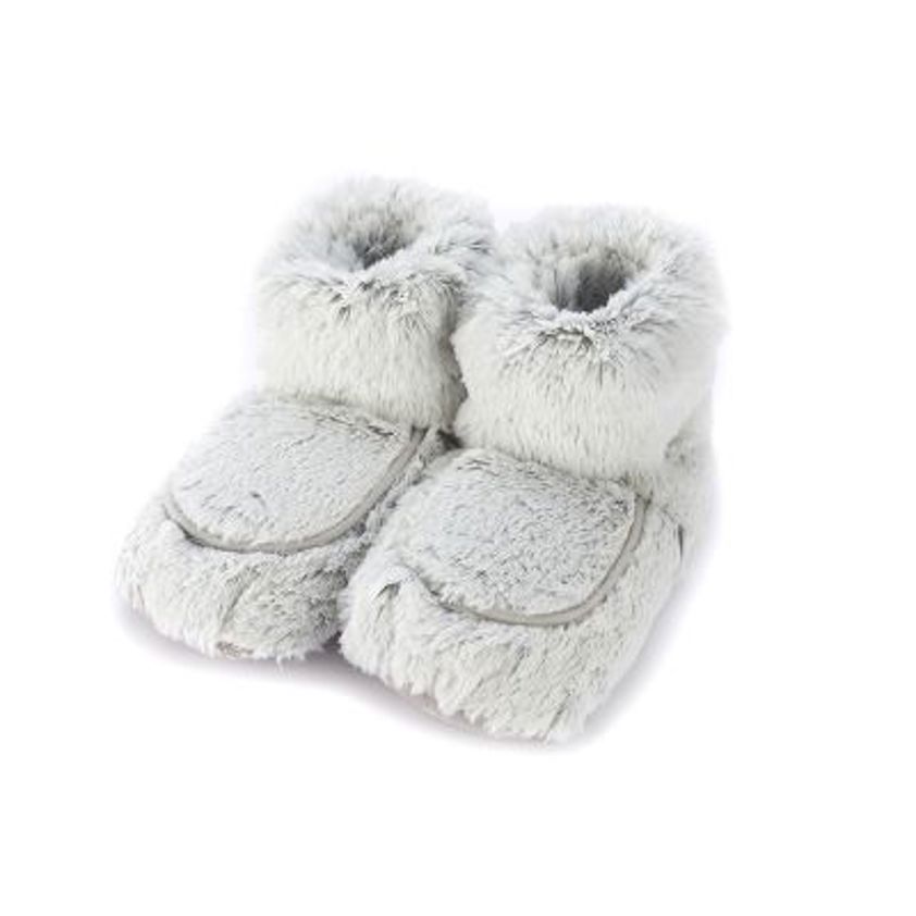Warmies Boot Slippers marshmallow grey microwaveable