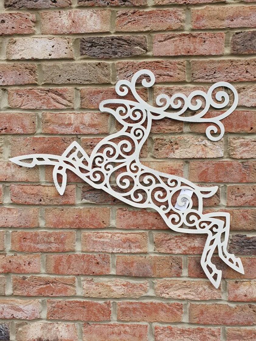 Leaping Reindeer Wall Decoration 47x32cm