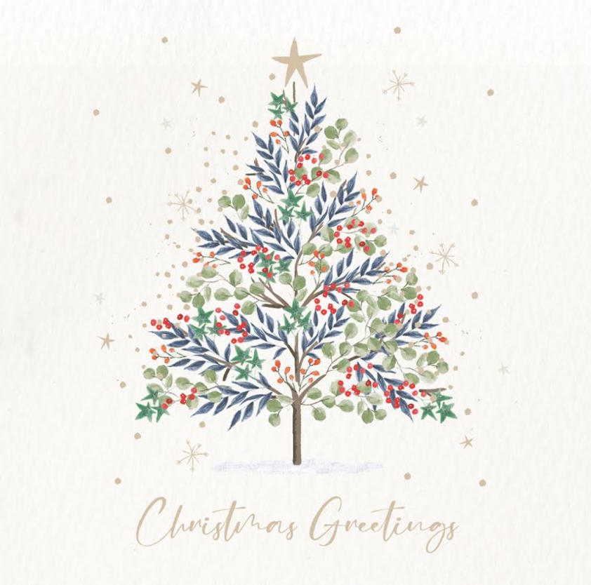 Food Bank - Christmas Tree Cards  - Pack of 10