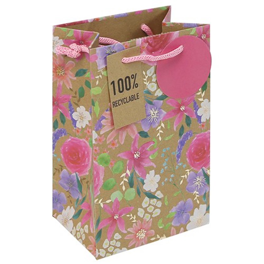 Kraft Floral Perfume Bag