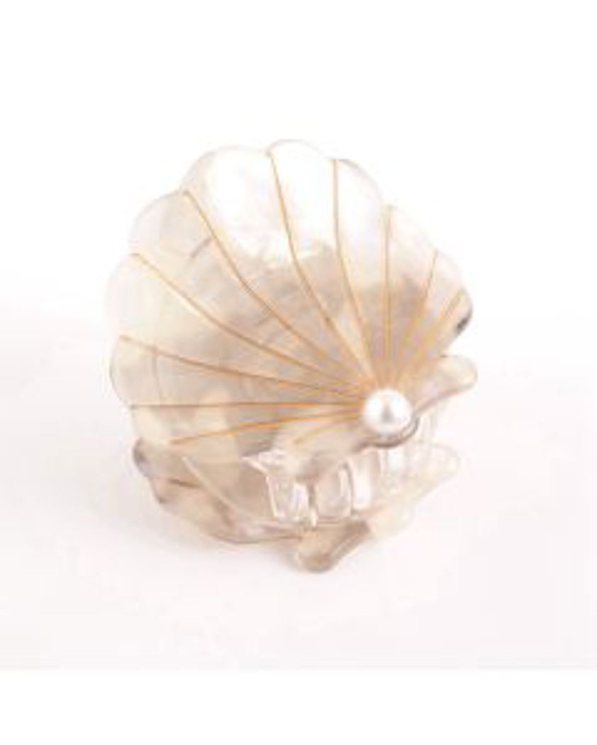 Shell Hair Claw Clip Grey