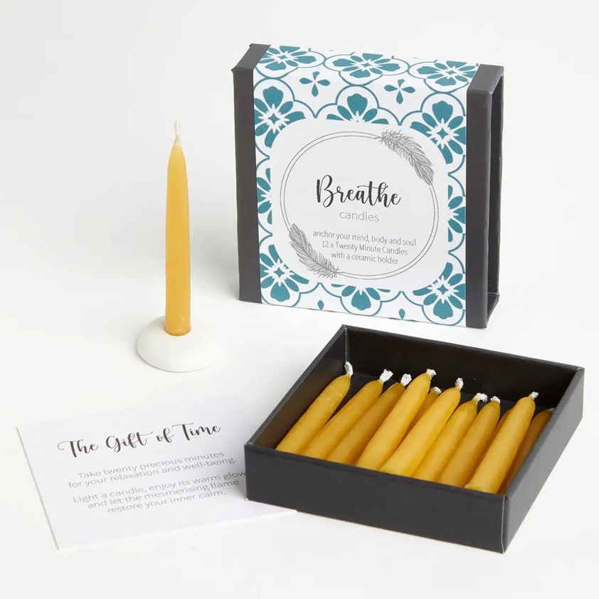 20 minute candles - Mind Body Soul - Breathe Candles (wrap)