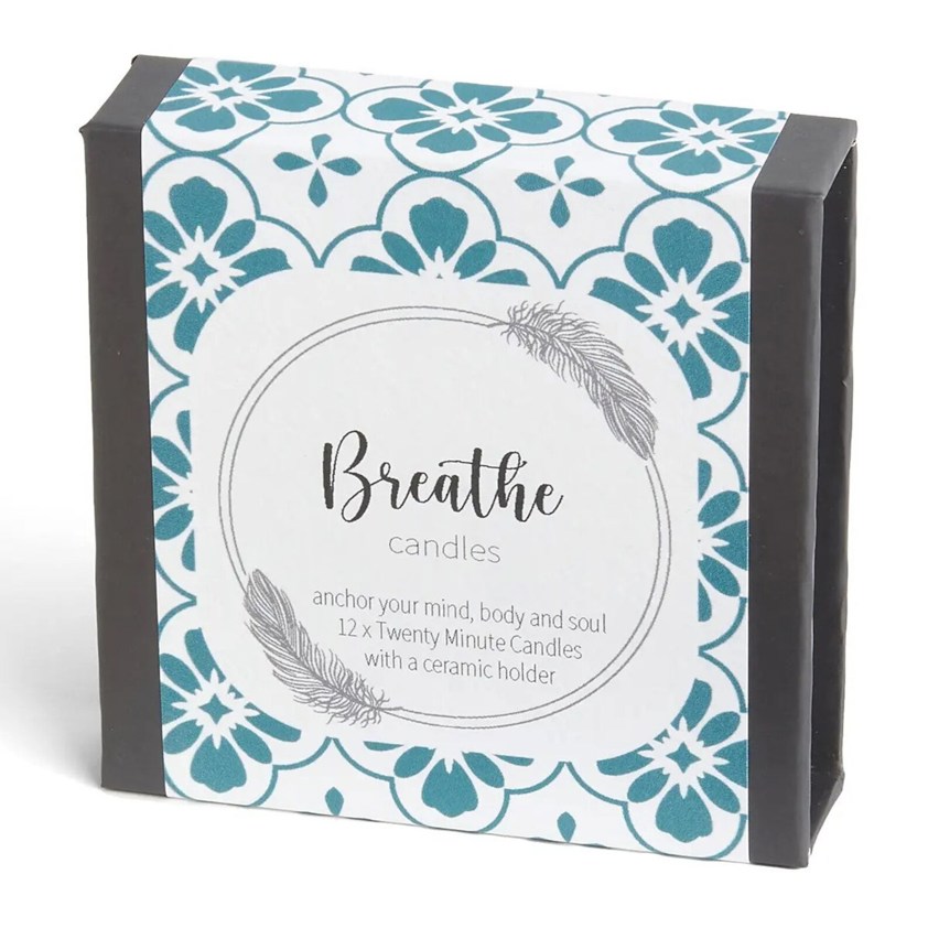 20 minute candles - Mind Body Soul - Breathe Candles (wrap)