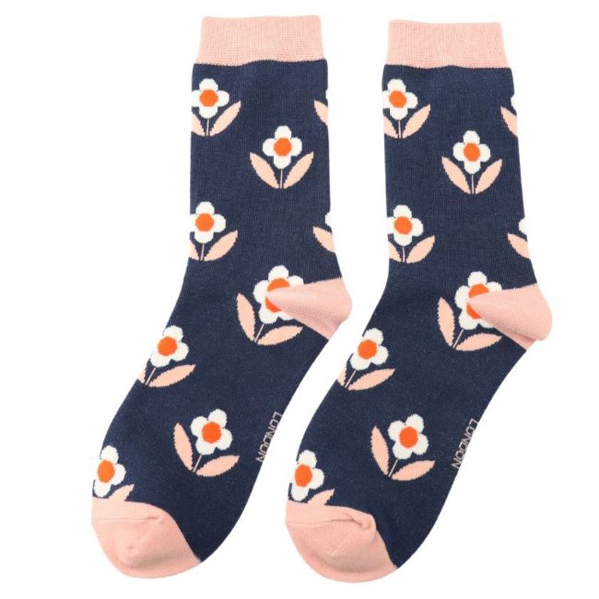 Retro Daisies Navy