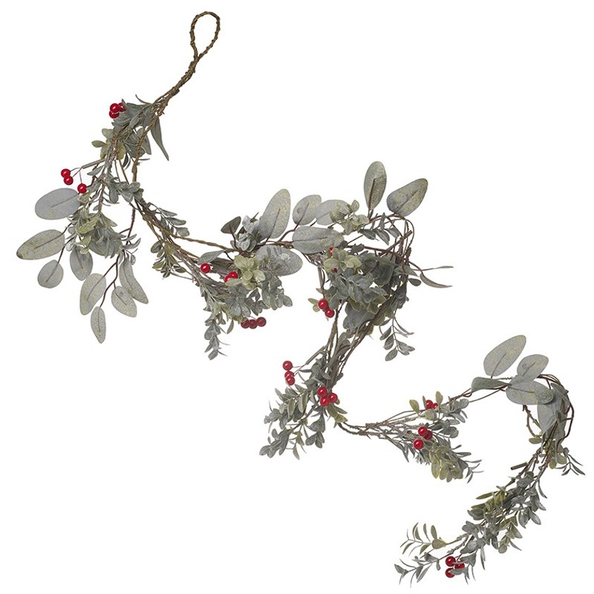 Eucalyptus And Red Berry Garland