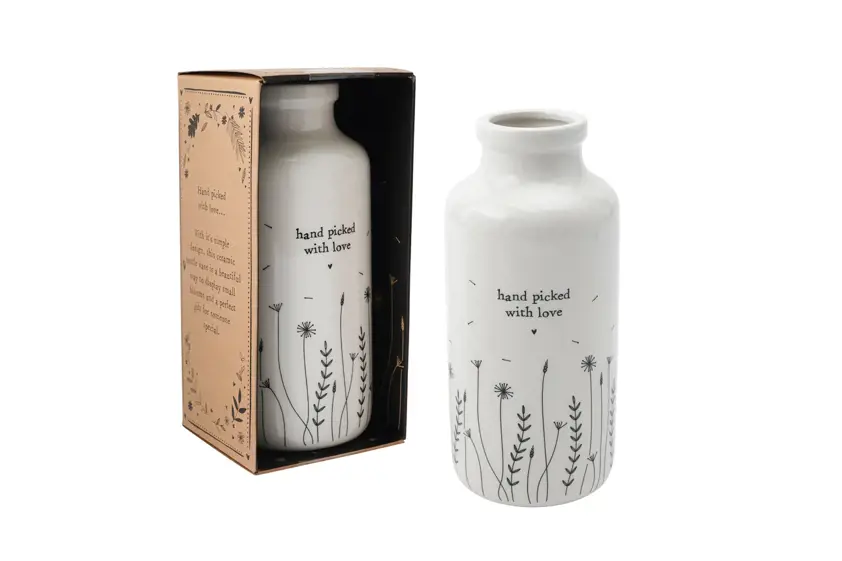 Send With Love 'Hand Picked' Ceramic Bottle Vase