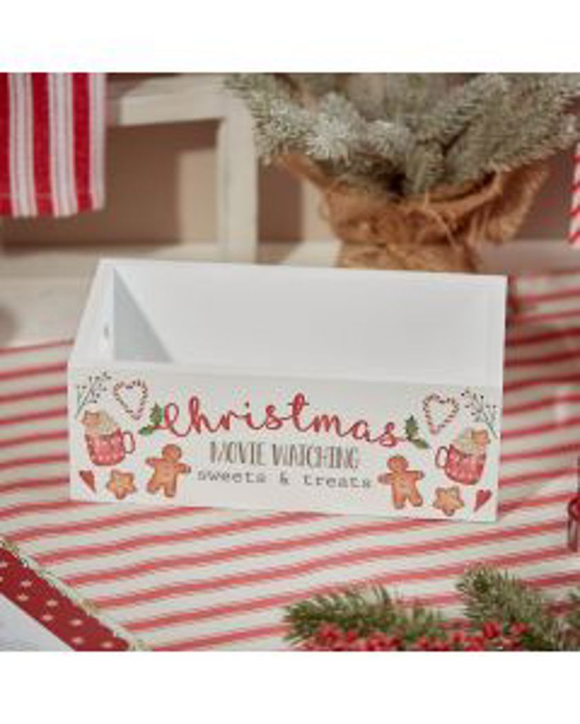 Christmas Movie Treat Crate Wooden