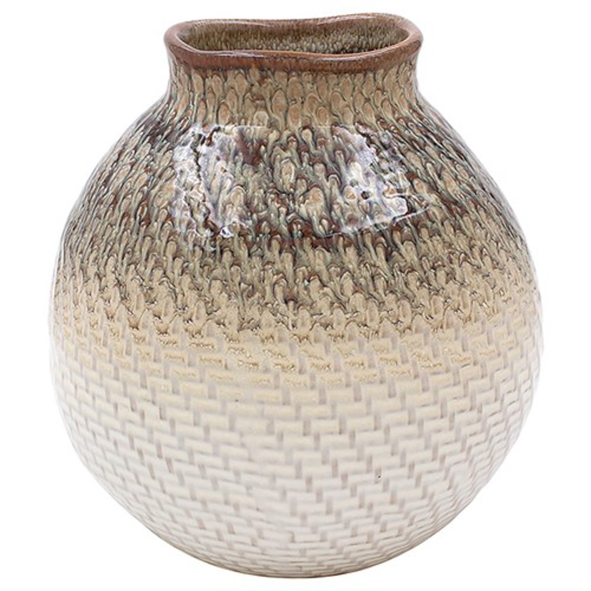 Elements Weave Vase Grey 18cm