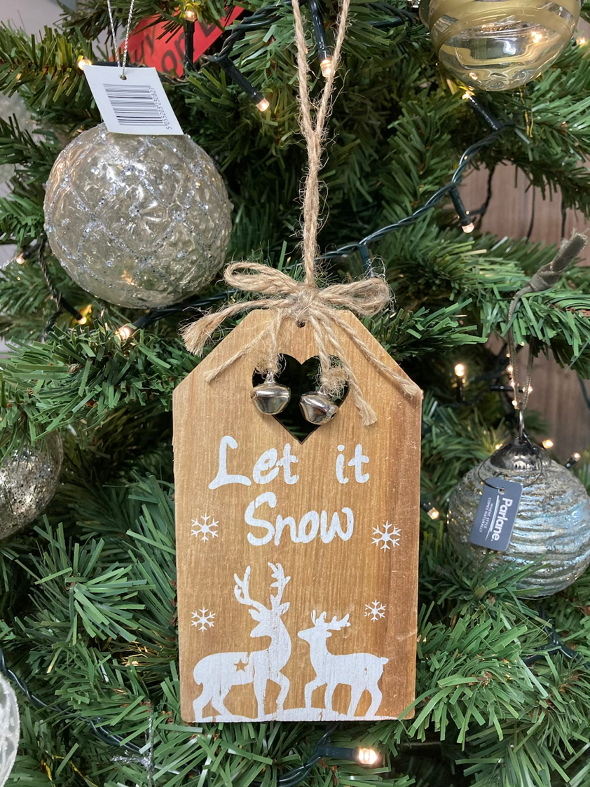 Wooden Christmas Sign - Let It Snow