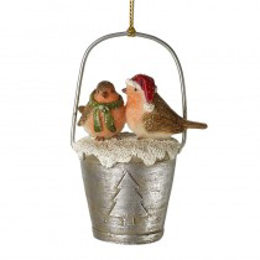 Hanging Birds On Tree Bucket