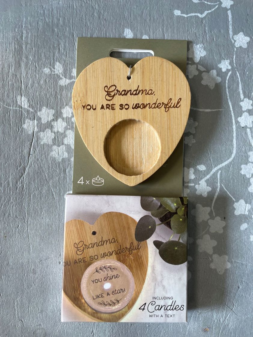 You are a star Heart Shaped Tea Light Holder with 4 Tea Lights