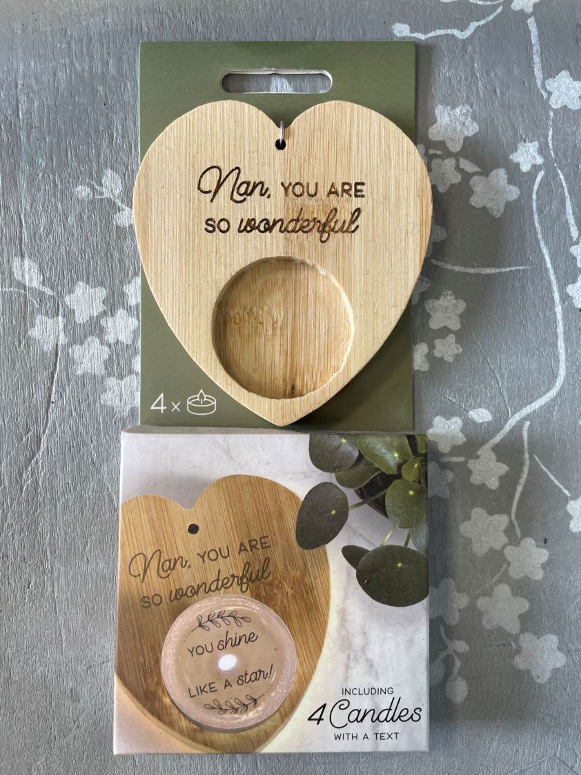 You are a star Heart Shaped Tea Light Holder with 4 Tea Lights
