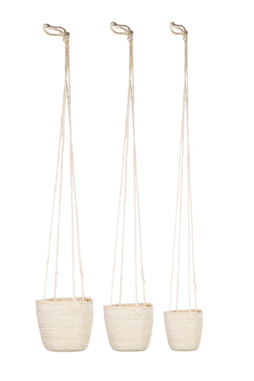 Jute Hanging Baskets- Set of 3
