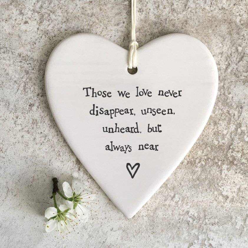 Porcelain Round Heart those we love