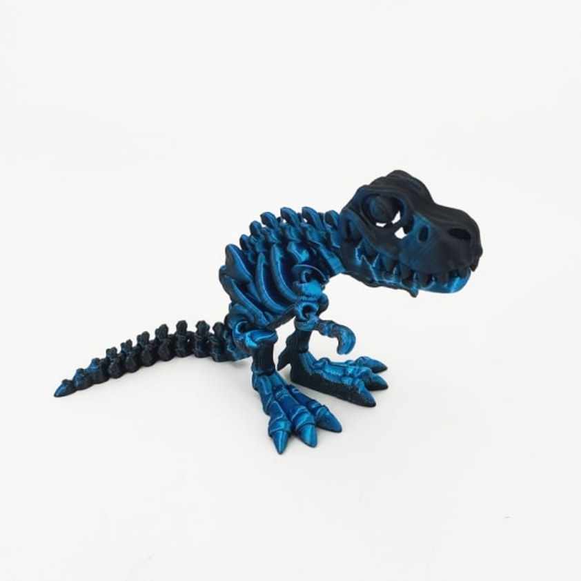 Black Blue 3D Printed T-Rex