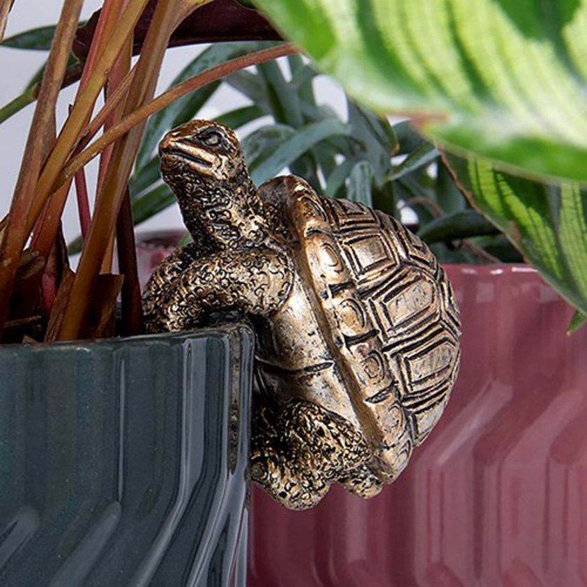 Bronze Plant Pot Pals Tortoise
