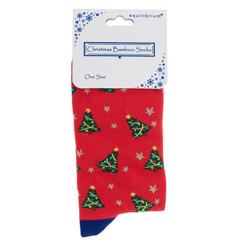 Ladies Christmas Bamboo Socks Tree