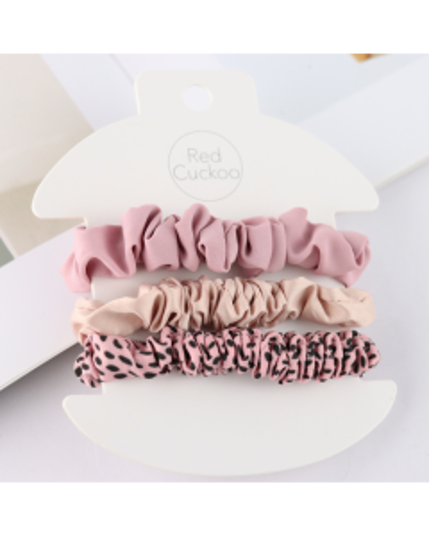 Skinny Scrunchies Pack Of 3 Pink