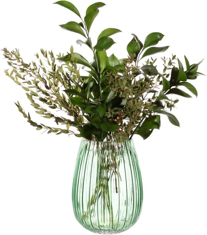 Green Fluted Vase