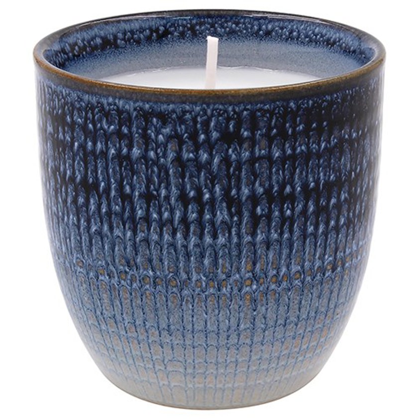 Elements Weave Candle Blue Small