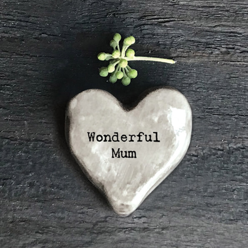 Rustic heart token-Wonderful Mum