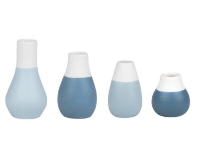 Mini Pastel Vases Set of 4pcs dia.4cm Height.4.5-8cm