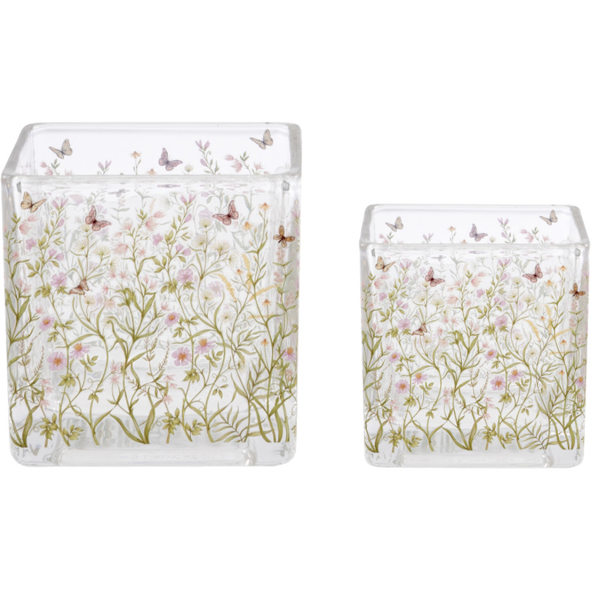 Springtime Glass Candleholders