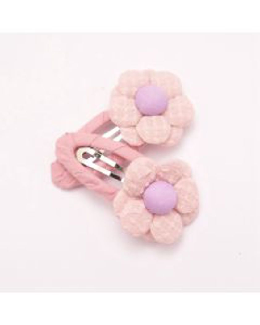Flower Hair Clips Twin Pack Pink