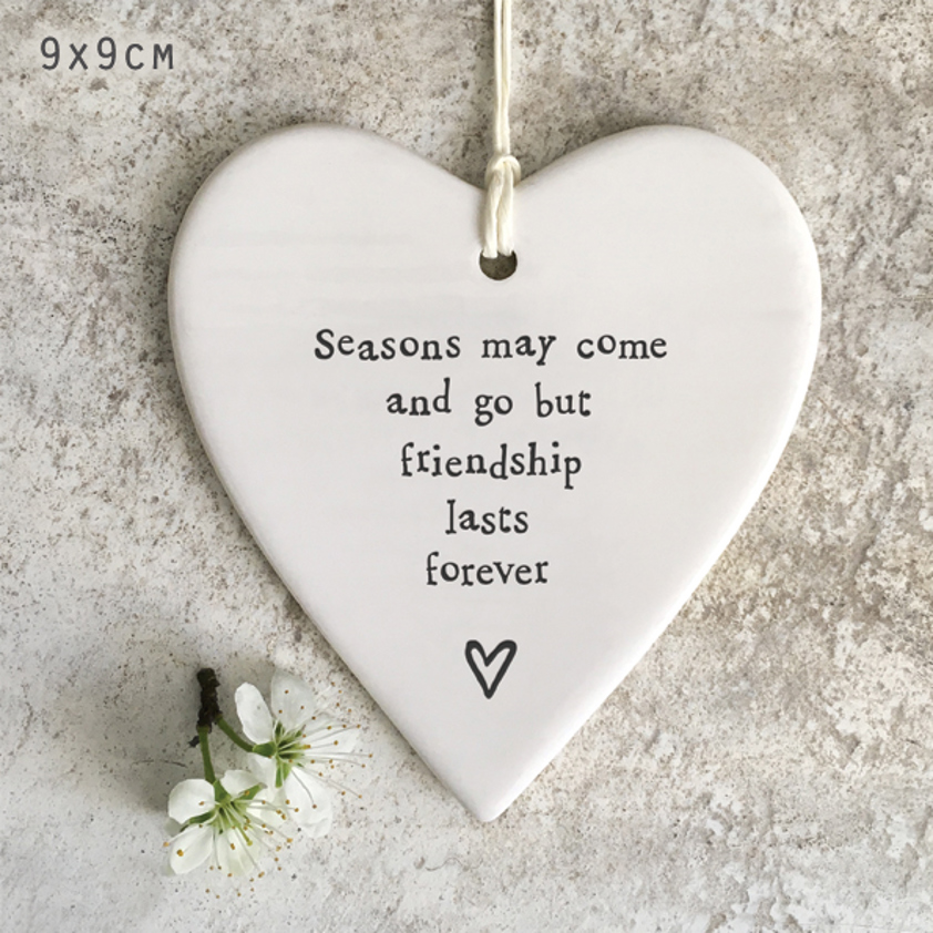 Porcelain round heart-Seasons come and go
