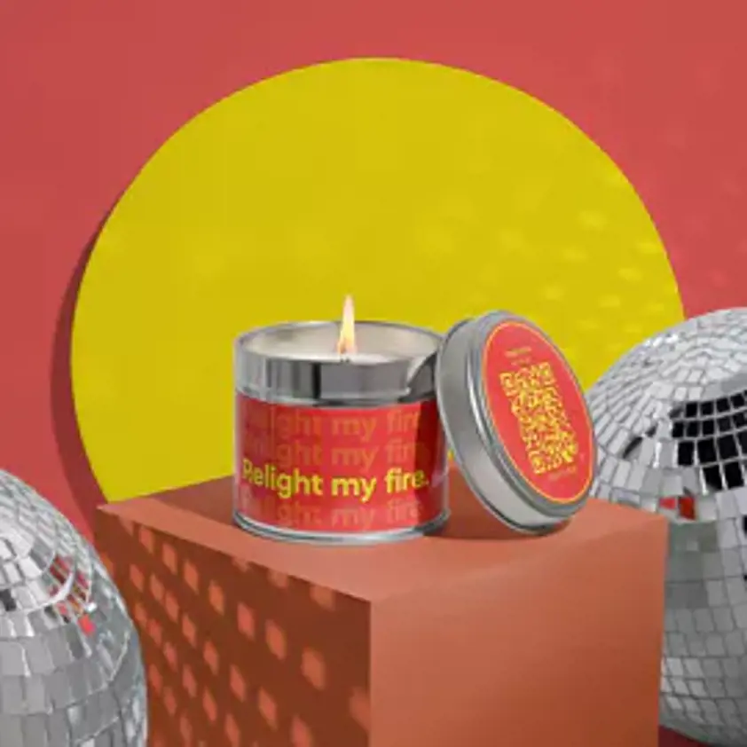 Say it With Songs 250ml Tin Candle - Relight my Fire Take That