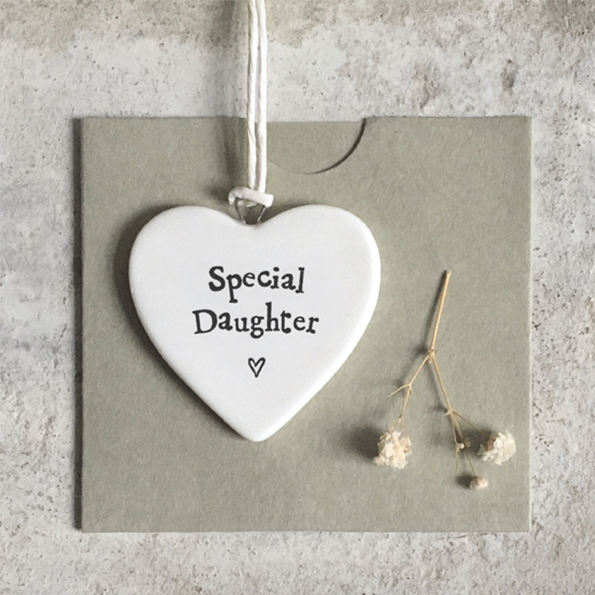 Special daughter Porcelain small family hanging heart