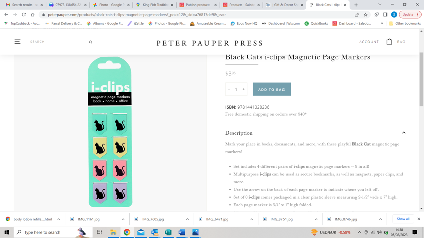 Animal Prints Iclip Magnetic Bookmark